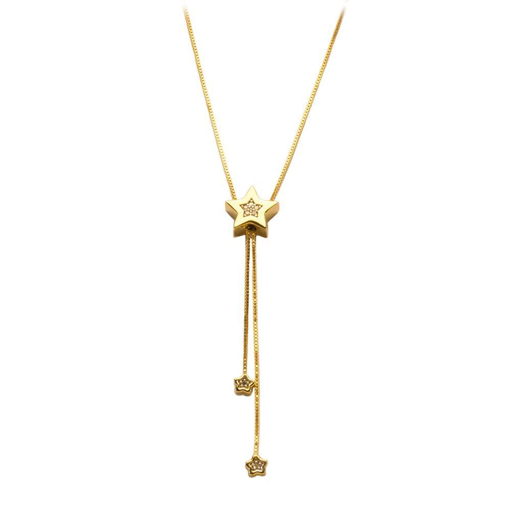 Colar Gravata Diva em Ouro 18 Kilates - 25024